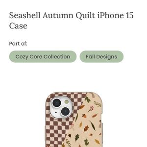 Pela Seashell Autumn Quilt iPhone 15 Case